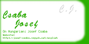 csaba josef business card